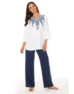 Joe Browns Happy Vibes Shirt Long Length| Green -Wear Lusty Sales Store d11sv52050whuge