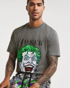 DC COMICS The Joker T-Shirt| Grey -Wear Lusty Sales Store hg054 joker tee4