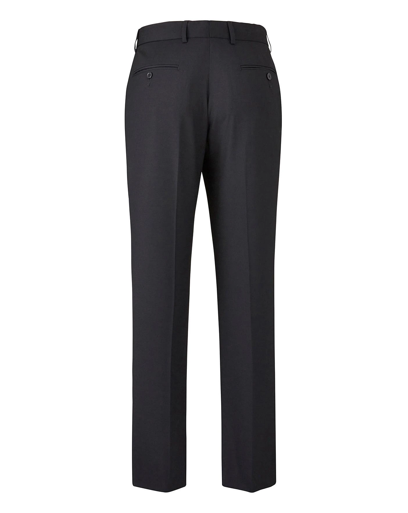 Regular Fit Black Stretch Formal Trouser| Black 2 Regular Fit Black Stretch Formal Trouser| Black - Image 2