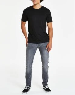 Black Crew Neck T-shirt Long| Black -Wear Lusty Sales Store p08oc529503w