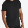 Grandad Neck T-shirt Regular| Black