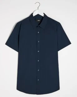 Navy Short Sleeve Formal Shirt Long| Navy -Wear Lusty Sales Store t08mw644717s 1