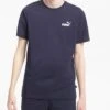 PUMA Essentials Small Logo T-Shirt| Dark Blue