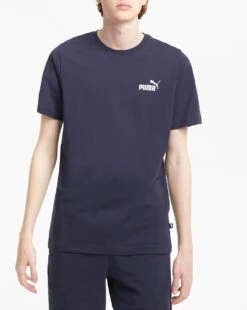 PUMA Essentials Small Logo T-Shirt| Dark Blue
