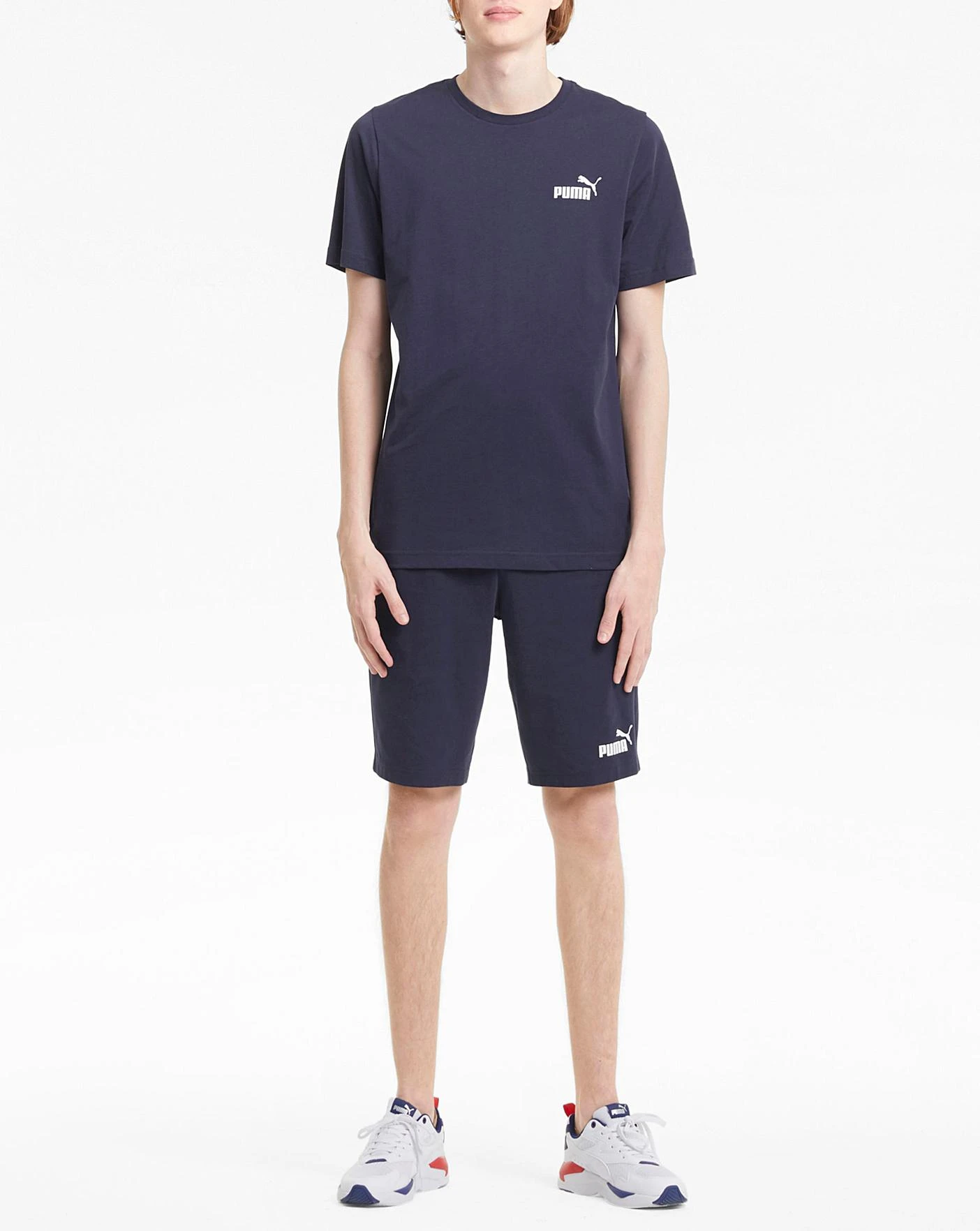 PUMA Essentials Small Logo T-Shirt| Dark Blue 2 PUMA Essentials Small Logo T-Shirt| Dark Blue - Image 2
