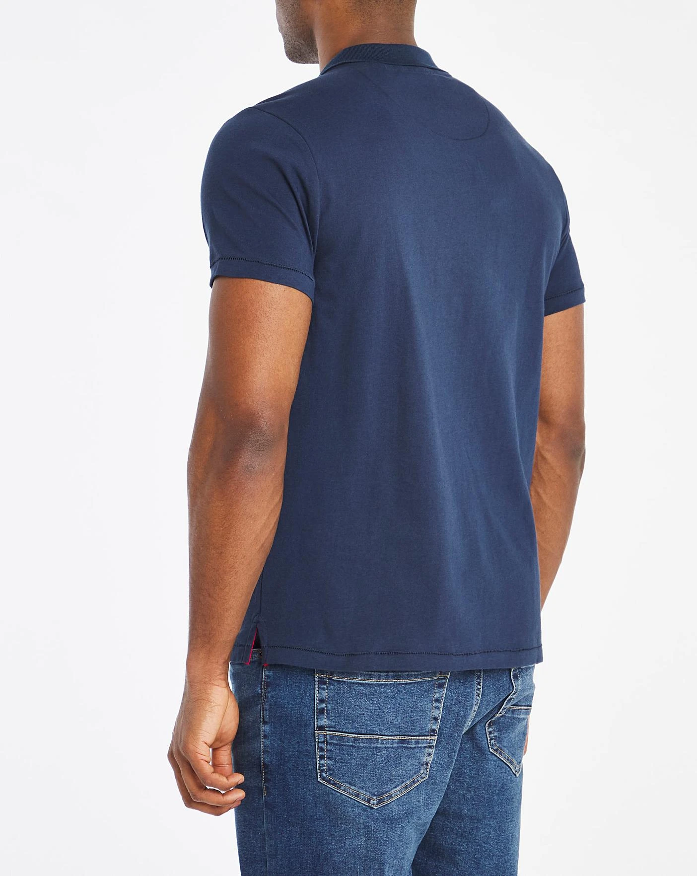 Joe Browns Laid Back Polo Long| Length - Long| Indigo 3 Joe Browns Laid Back Polo Long| Length - Long| Indigo - Image 3