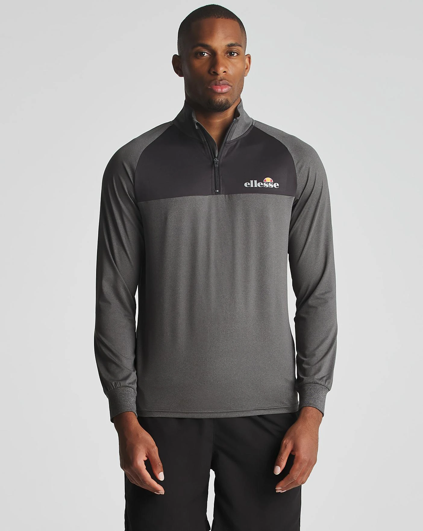 Ellesse Catatia 1/4 Zip Top| Dark Grey Marl 1 Ellesse Catatia 1/4 Zip Top| Dark Grey Marl