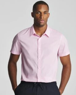Pink Short Sleeve Formal Shirt Reg| Pink