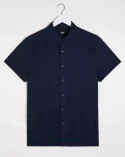 Short Sleeve Linen Shirt| Navy -Wear Lusty Sales Store u08wv209722s