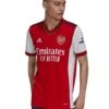 Adidas Arsenal FC Mens 2021/22 Short Sleeve Home Replica Shirt| Scarlet/White