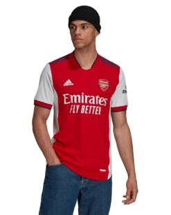 Adidas Arsenal FC Mens 2021/22 Short Sleeve Home Replica Shirt| Scarlet/White -Wear Lusty Sales Store v01fv406503a