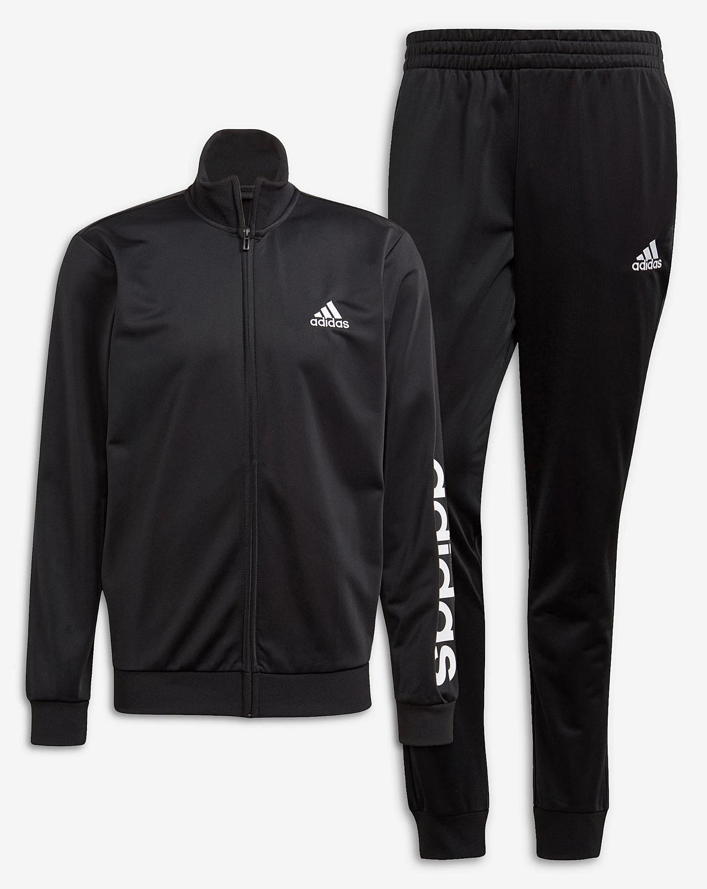 Adidas Linear Tracksuit| Black/White 2 Adidas Linear Tracksuit| Black/White - Image 2