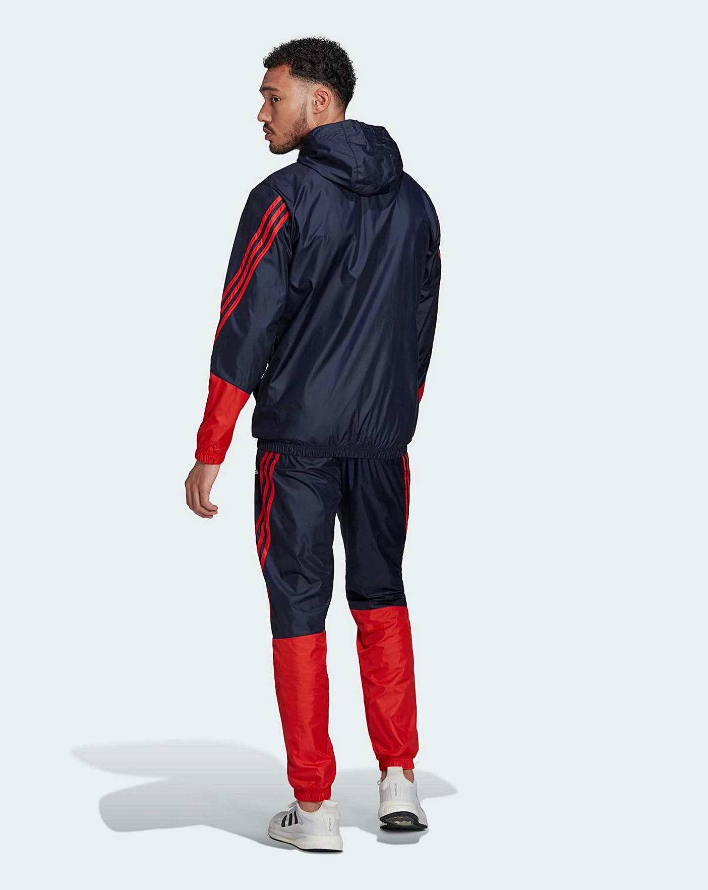 Adidas Woven Hooded 3 Stripe Tracksuit| Navy 3 Adidas Woven Hooded 3 Stripe Tracksuit| Navy - Image 3