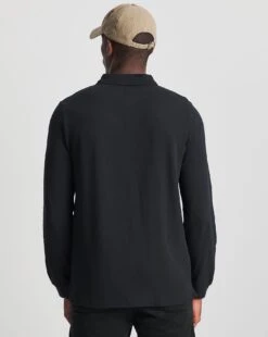 Long Sleeve Pique Polo Long| Black -Wear Lusty Sales Store v08cr887759w