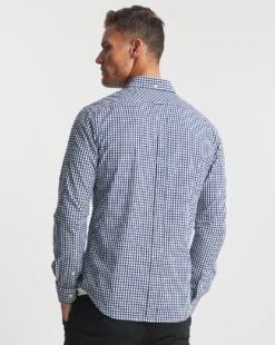 Ben Sherman Dark Blue Long Sleeve Signature Gingham Shirt| Dark Blue 9 Ben Sherman Dark Blue Long Sleeve Signature Gingham Shirt| Dark Blue -Wear Lusty Sales Store v08ev079725w