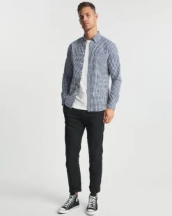 Ben Sherman Dark Blue Long Sleeve Signature Gingham Shirt| Dark Blue 8 Ben Sherman Dark Blue Long Sleeve Signature Gingham Shirt| Dark Blue -Wear Lusty Sales Store v08ev079727w