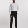Regular Fit Black Stretch Formal Trouser| Black