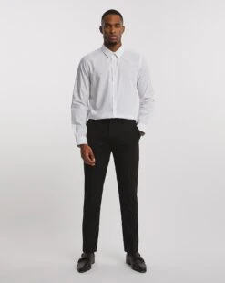 Regular Fit Black Stretch Formal Trouser| Black