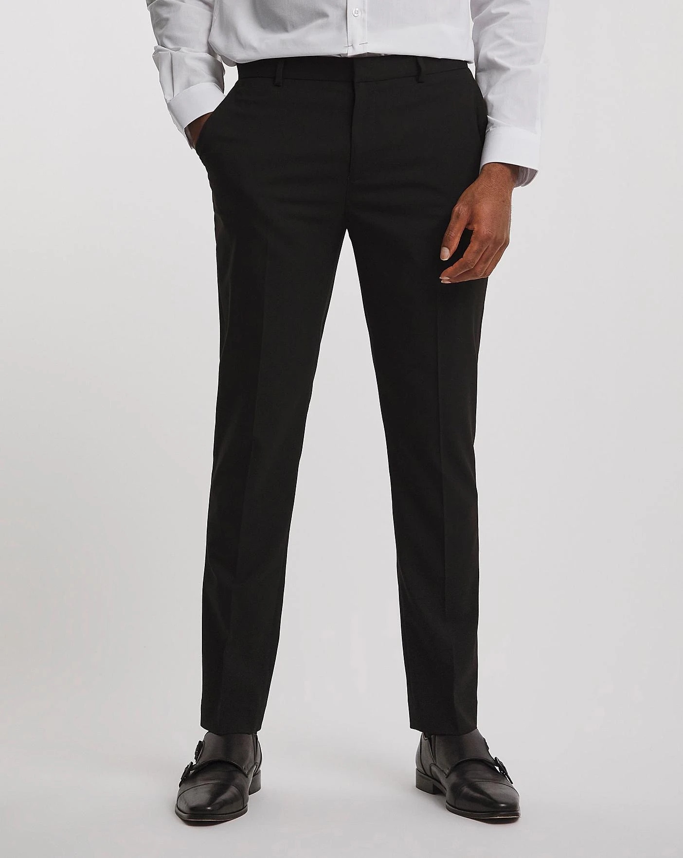 Regular Fit Black Stretch Formal Trouser| Black 6 Regular Fit Black Stretch Formal Trouser| Black - Image 6