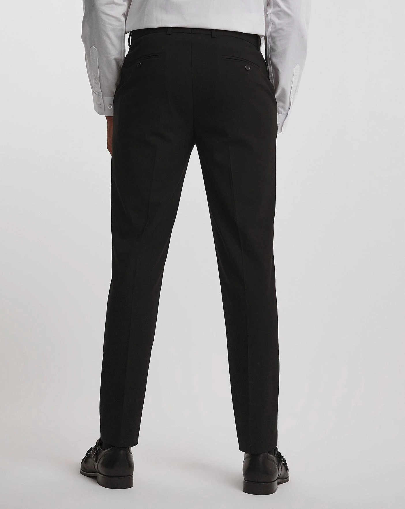 Regular Fit Black Stretch Formal Trouser| Black 4 Regular Fit Black Stretch Formal Trouser| Black - Image 4