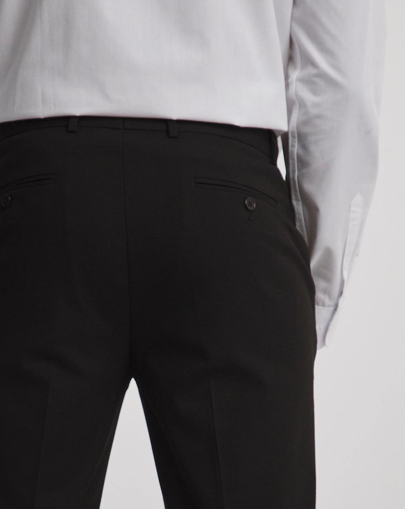 Regular Fit Black Stretch Formal Trouser| Black 5 Regular Fit Black Stretch Formal Trouser| Black - Image 5