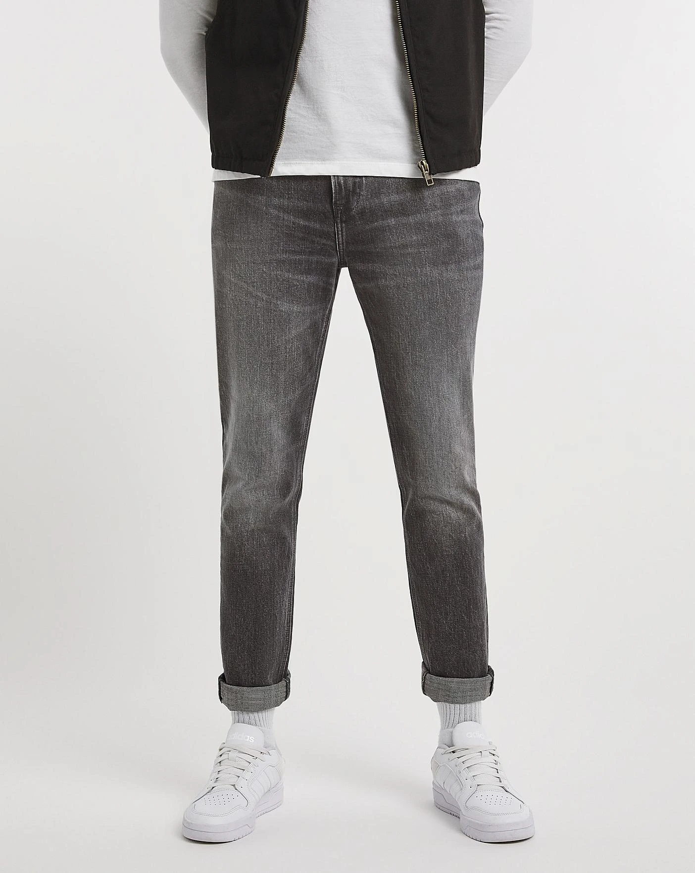 Premium Grey Wash Tapered Fit Jean| Grey Wash 1 Premium Grey Wash Tapered Fit Jean| Grey Wash