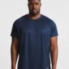 Jacamo Active Training T Shirt Long Length| Navy