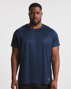 Jacamo Active Training T Shirt Long Length| Navy