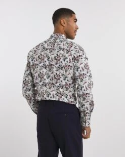 White Print William Hunt Formal Shirt| White -Wear Lusty Sales Store w08mw013750w
