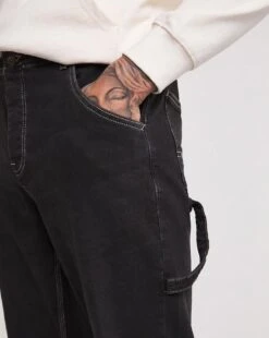 Premium Blackwash Carpenter Jean| Black 7 Premium Blackwash Carpenter Jean| Black -Wear Lusty Sales Store w08np071746w