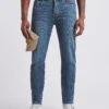 Premium Mid Stonewash Straight Fit Jean| Mid Stonewash