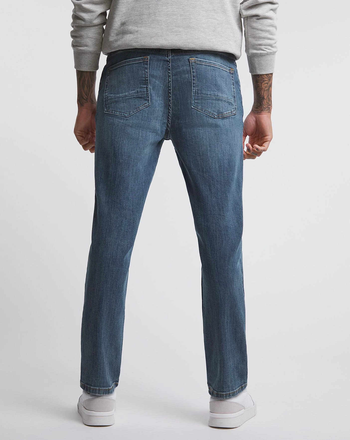 Premium Hemp Slim Fit Jean Mid Wash| Mid Stonewash 4 Premium Hemp Slim Fit Jean Mid Wash| Mid Stonewash - Image 4