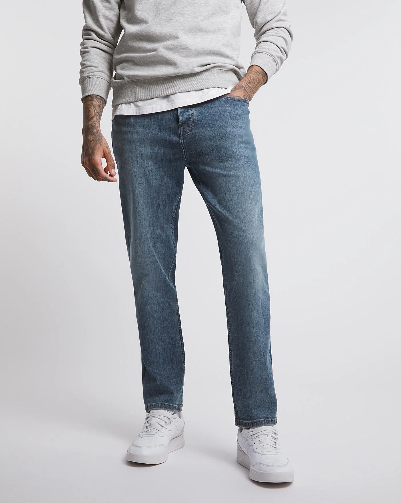 Premium Hemp Slim Fit Jean Mid Wash| Mid Stonewash 2 Premium Hemp Slim Fit Jean Mid Wash| Mid Stonewash - Image 2