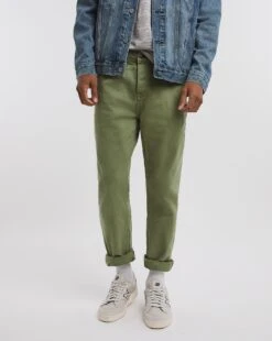 Premium Green Straight Fit Twill Jean| Green