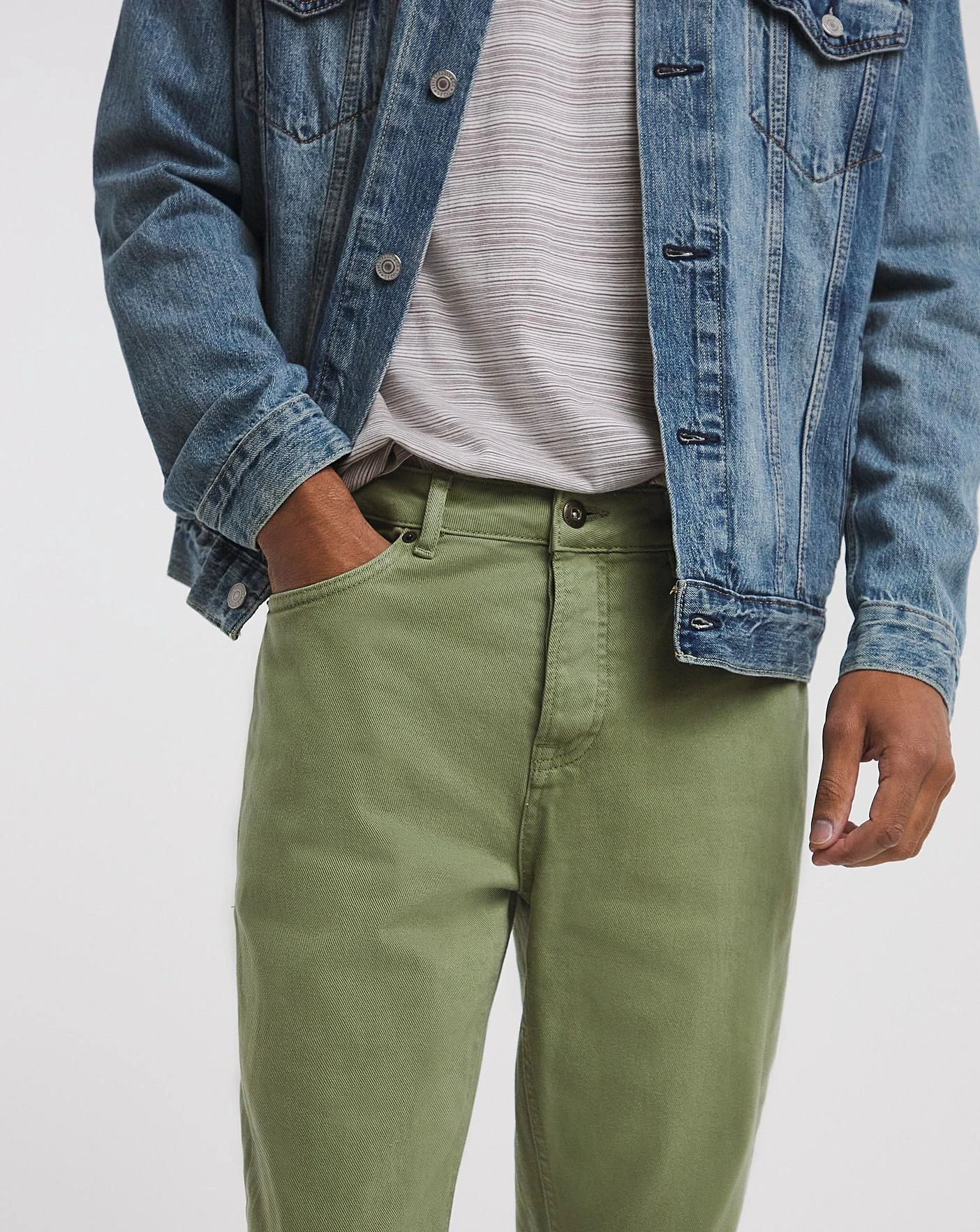 Premium Green Straight Fit Twill Jean| Green 3 Premium Green Straight Fit Twill Jean| Green - Image 3