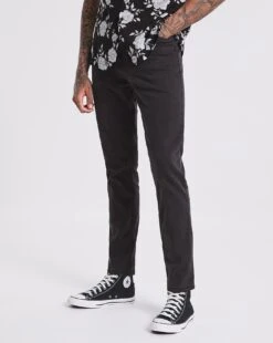 Black Wash Skinny Fit Stretch Jeans| Black Wash