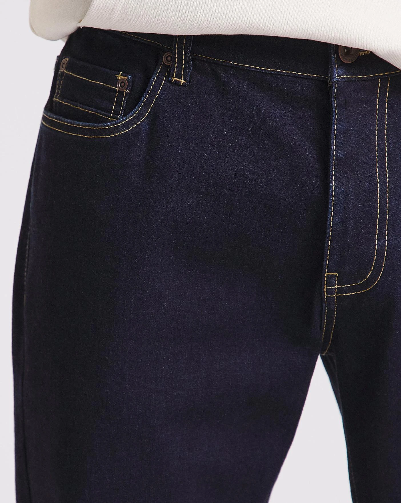 Rinse Wash Slim Fit Stretch Jeans| Rinse Wash 5 Rinse Wash Slim Fit Stretch Jeans| Rinse Wash - Image 5