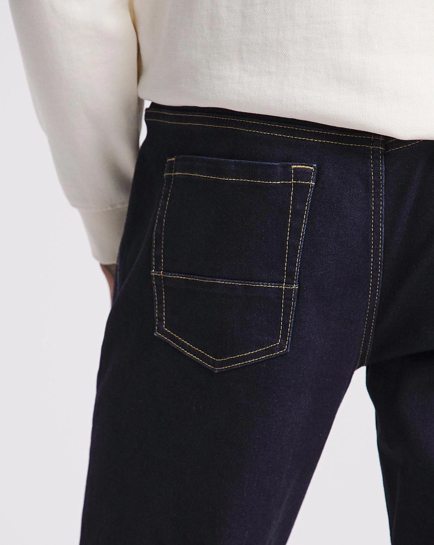 Rinse Wash Slim Fit Stretch Jeans| Rinse Wash 4 Rinse Wash Slim Fit Stretch Jeans| Rinse Wash - Image 4