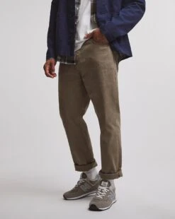 Premium Tan Straight Fit Twill Jean| Brown