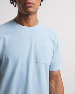 Pique Garment Dyed T-shirt Long| Blue -Wear Lusty Sales Store w08oc061747w