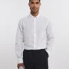 Long Sleeve Button Down Collar Shirt| White