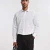 Long Sleeve Double Cuff Shirt| White