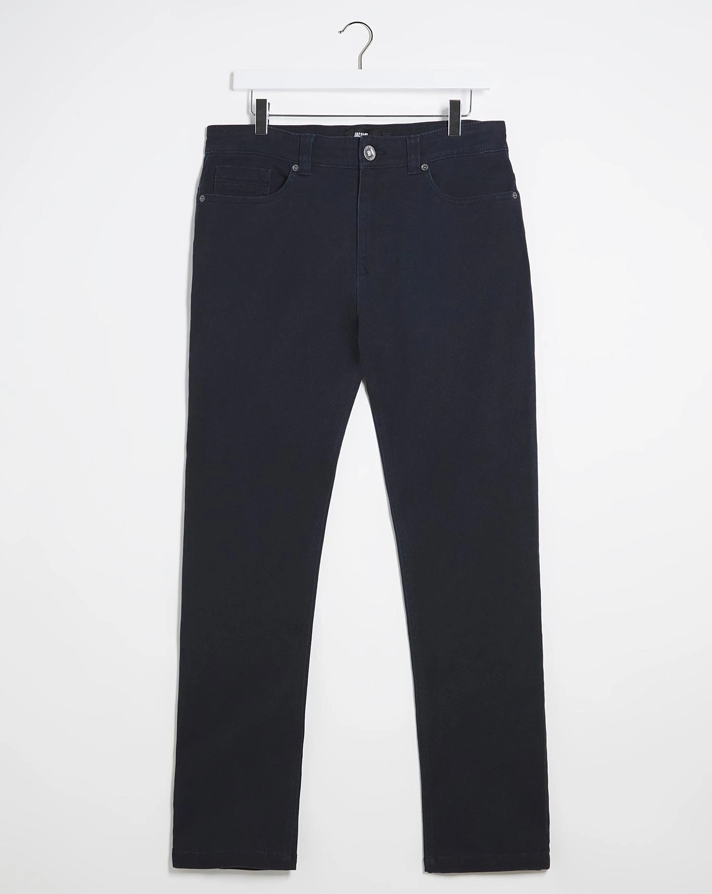 Navy Straight Stretch Gaberdine Jeans| Navy 2 Navy Straight Stretch Gaberdine Jeans| Navy - Image 2
