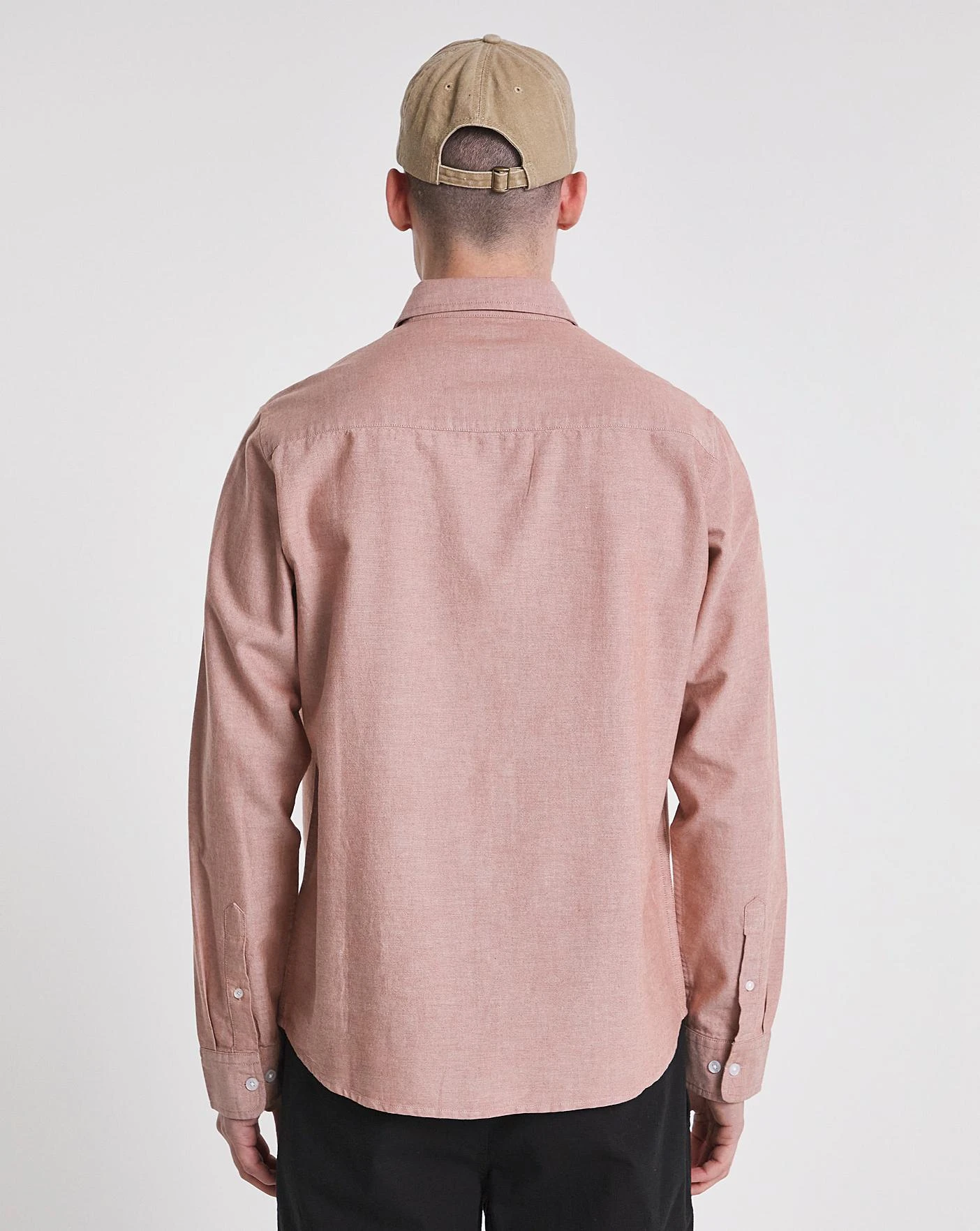 Long Sleeve Plain Oxford Shirt| Terracotta 6 Long Sleeve Plain Oxford Shirt| Terracotta - Image 6