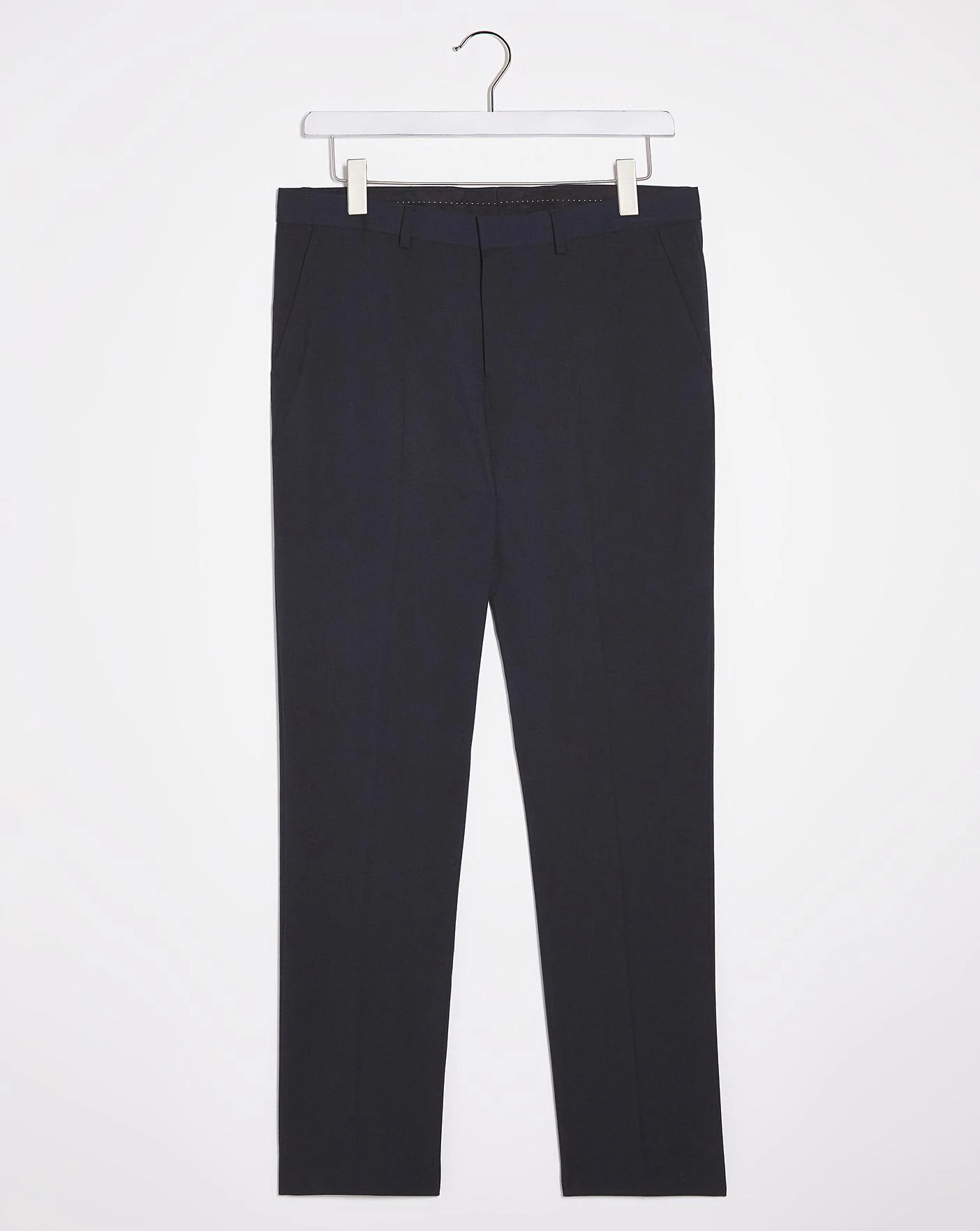 Regular Fit Charcoal Stretch Formal Trouser| Navy 2 Regular Fit Charcoal Stretch Formal Trouser| Navy - Image 2