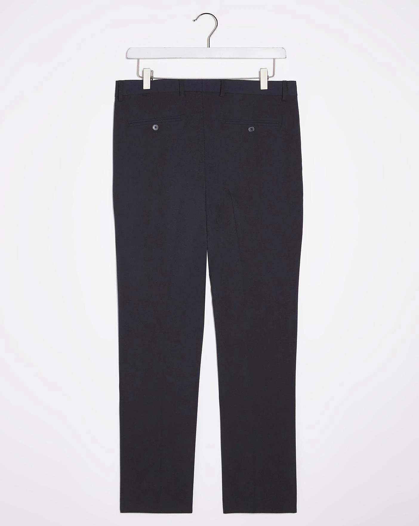 Regular Fit Charcoal Stretch Formal Trouser| Navy 3 Regular Fit Charcoal Stretch Formal Trouser| Navy - Image 3
