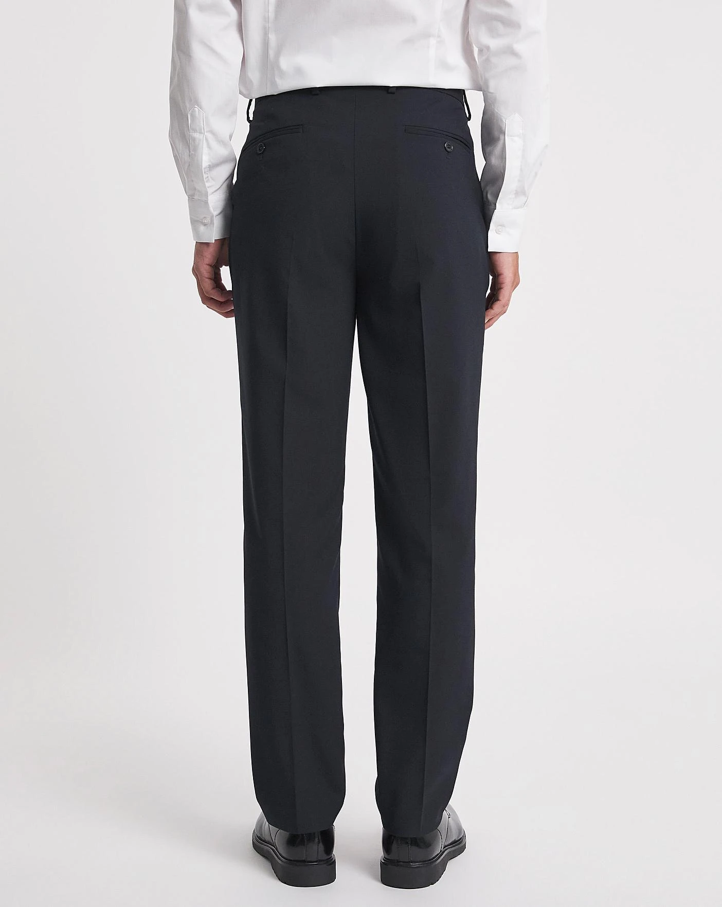 Regular Fit Charcoal Stretch Formal Trouser| Navy 5 Regular Fit Charcoal Stretch Formal Trouser| Navy - Image 5