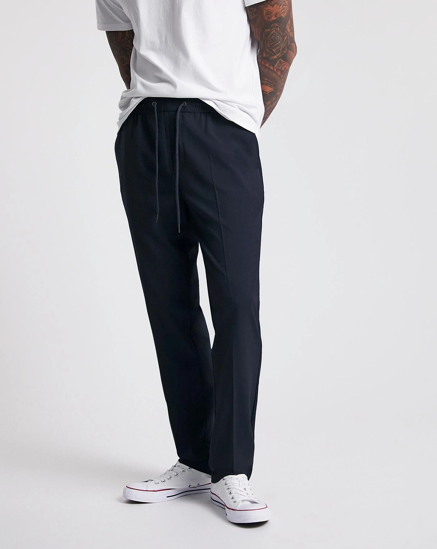 Navy Elasticated Jogger Trouser| Navy 4 Navy Elasticated Jogger Trouser| Navy - Image 4