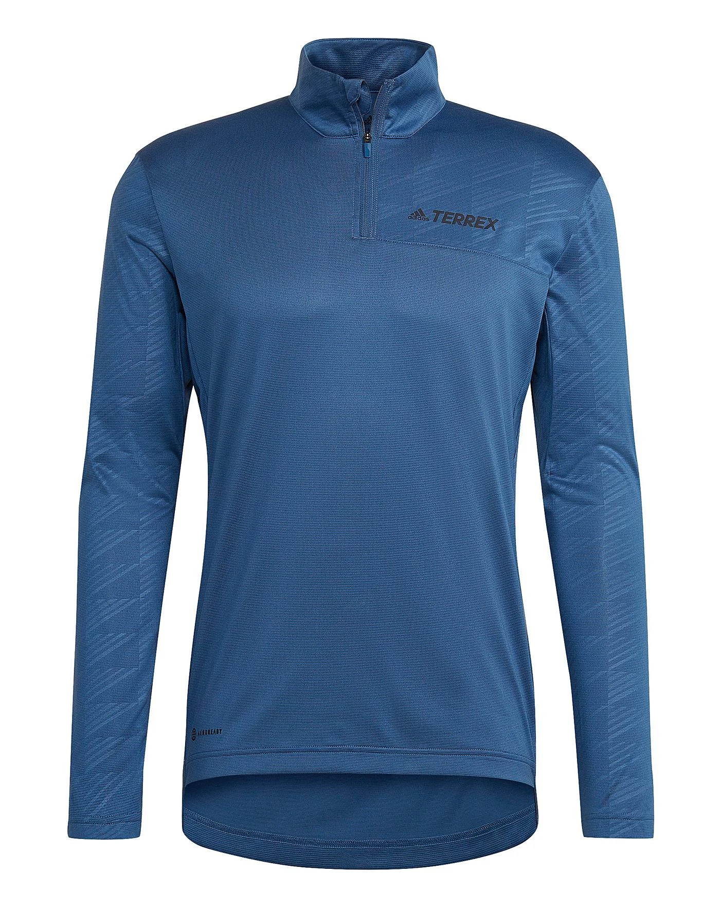 Adidas Terrex Half Zip Mid Layer Top| Steel 5 Adidas Terrex Half Zip Mid Layer Top| Steel - Image 5