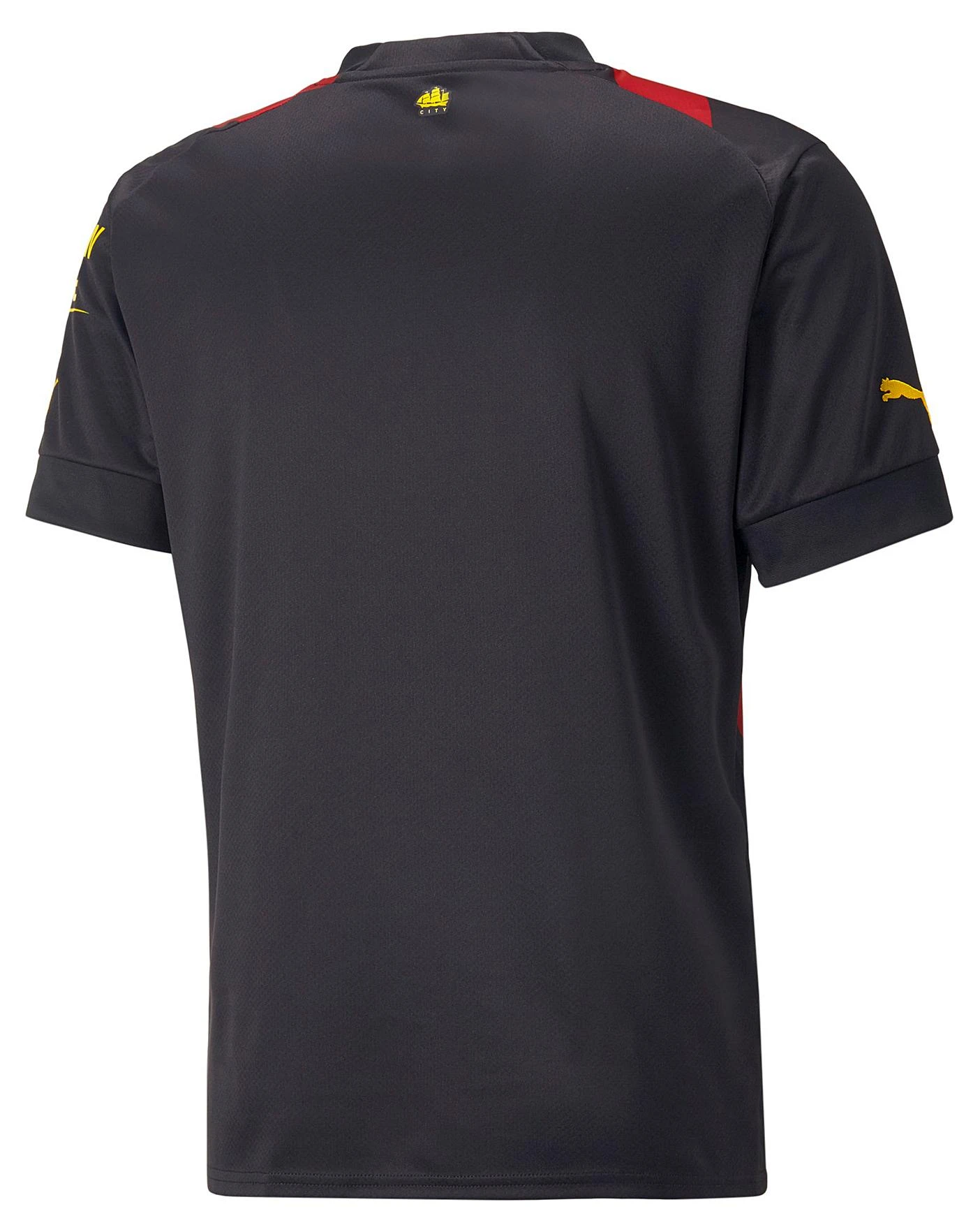 PUMA Manchester City FC 2022/23 Away Short Sleeve Replica Shirt| Red/Black 2 PUMA Manchester City FC 2022/23 Away Short Sleeve Replica Shirt| Red/Black - Image 2